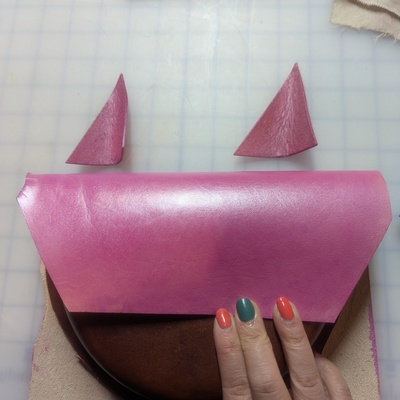 Molded Leather Purse Detail