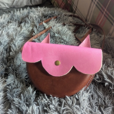 Molded Leather Purse Side View